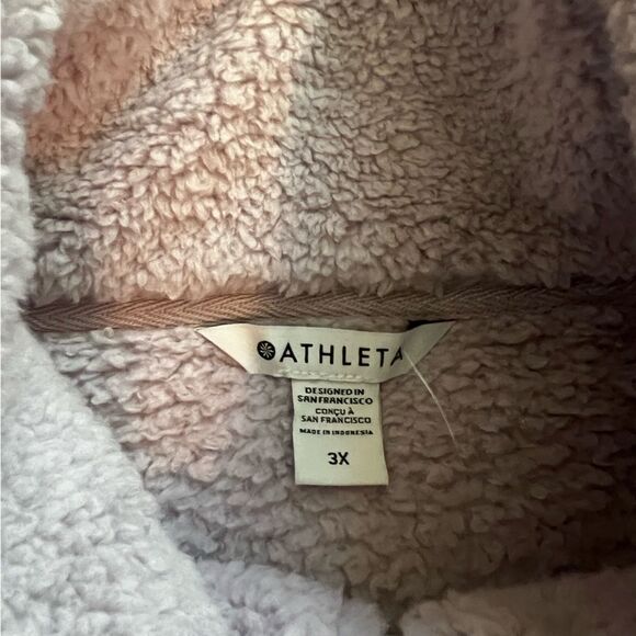 Athleta Womens Tugga Sherpa Jacket Full Zip Cream Fleece 3X NWT - Picture 7 of 13